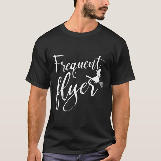 Camisa de Bruxa Milhagem Frequente Cute Funny Hall (Frente)