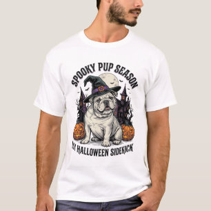 Camisa de Bulldog de Halloween Cachorro de Bruxa V