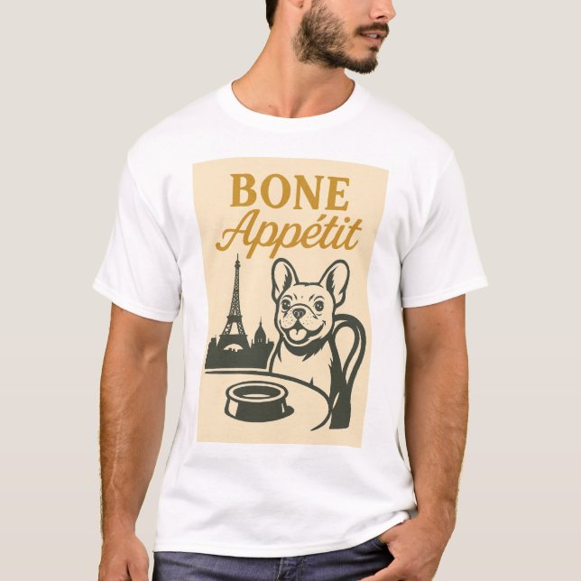 Camisa De Bulldog Francês Apétice Para Ossos (Frente)