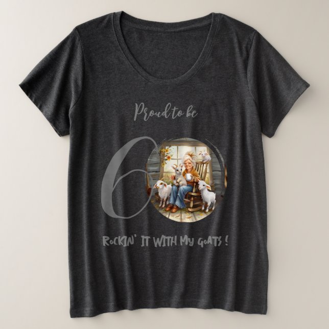 Camisa de Cabra de Aniversário para a vovó (Frente do Design)