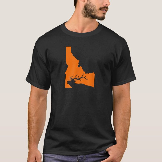 Camisa De Caça Ao Elk State Idaho (Frente)