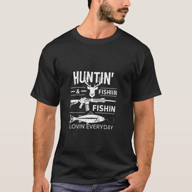 Camisa de Caça e Pesca e Amando Todos os Dias - Ca (Frente)