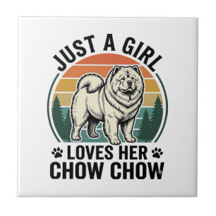 Camisa de Cachorro Chow Chow Vintage Girl Amante d