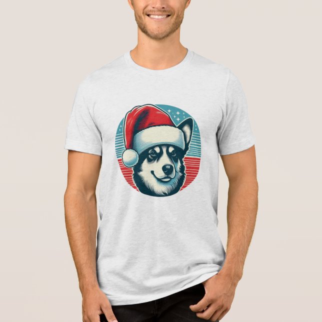 Camisa de Cachorro de Natal Bonita (Frente)
