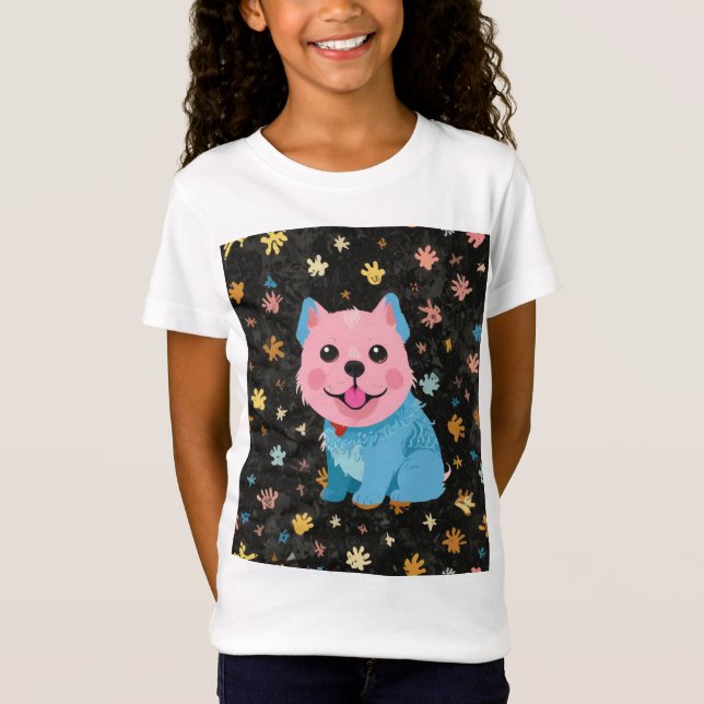 camisa de cachorro infantil (Frente)