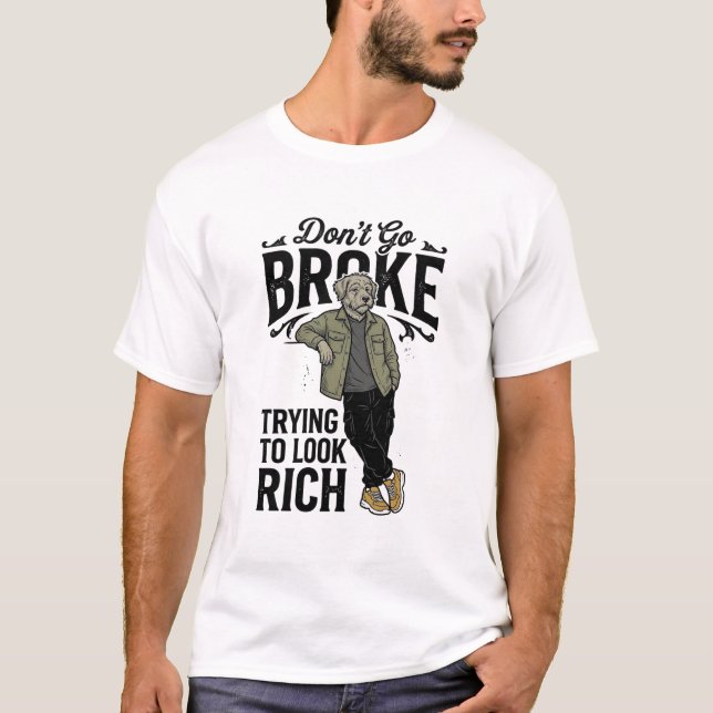 Camisa de Cachorro Vintage com Vibrações Divertida (Frente)
