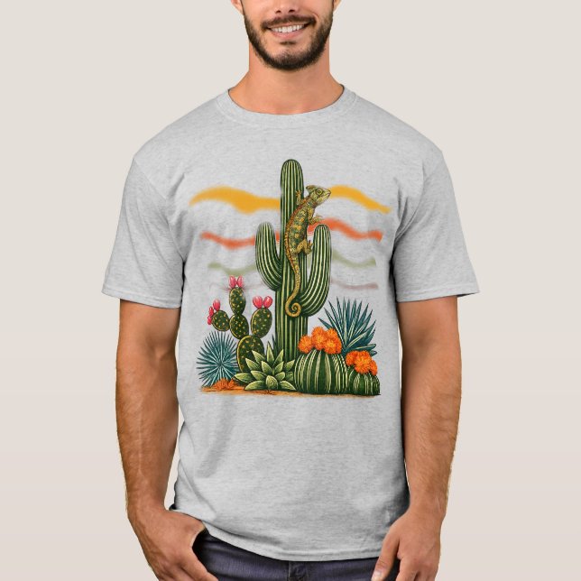 Camisa de Cacto do Deserto, Camiseta de Cacto do S (Frente)