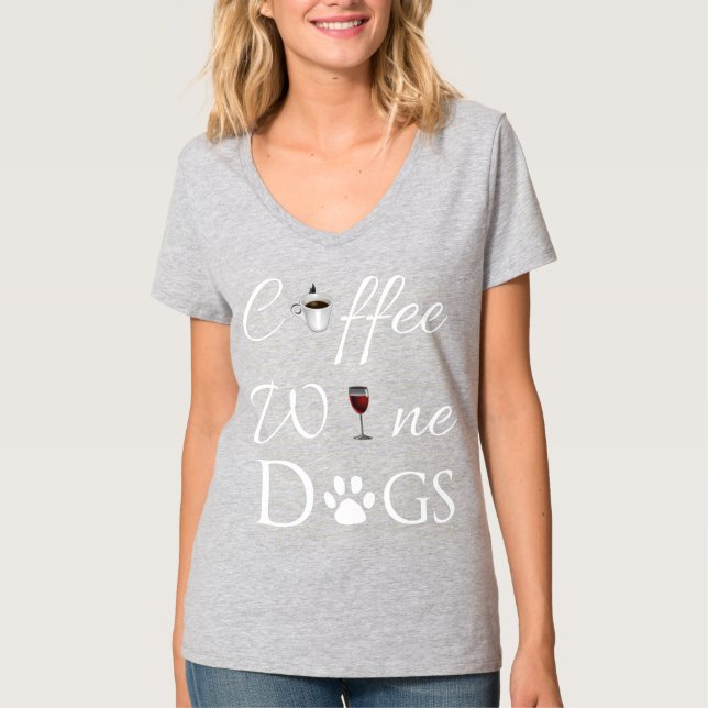 Camisa de Cães de Vinho Café (Frente)