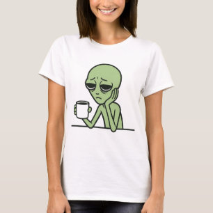 Camisa de Café de Alien Cansado