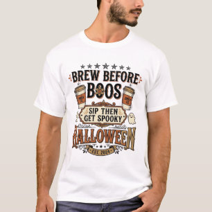 Camisa de Café de Halloween Prepare Antes dos Espí