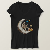 Camisa de café do Bebendo astronauta