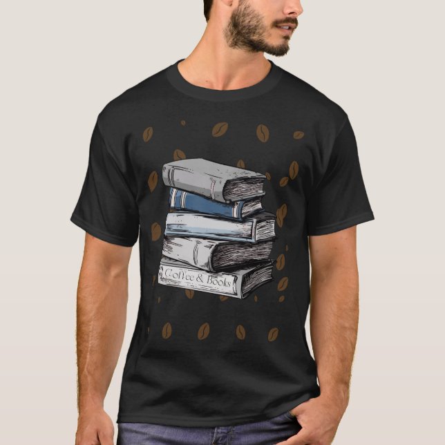 Camisa de café e livros (Frente)