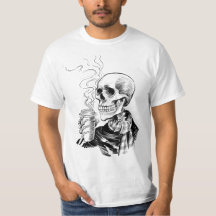 camisa de café esqueleto