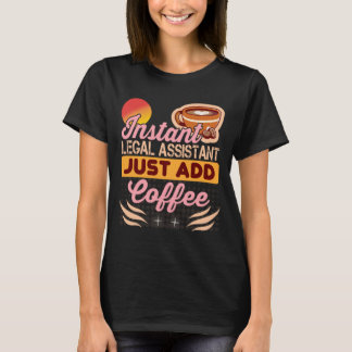 Camisa de café para assistente jurídica engraçada 