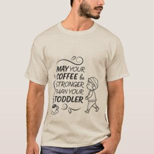 Camisa de café para pais de crianças engraçadas   