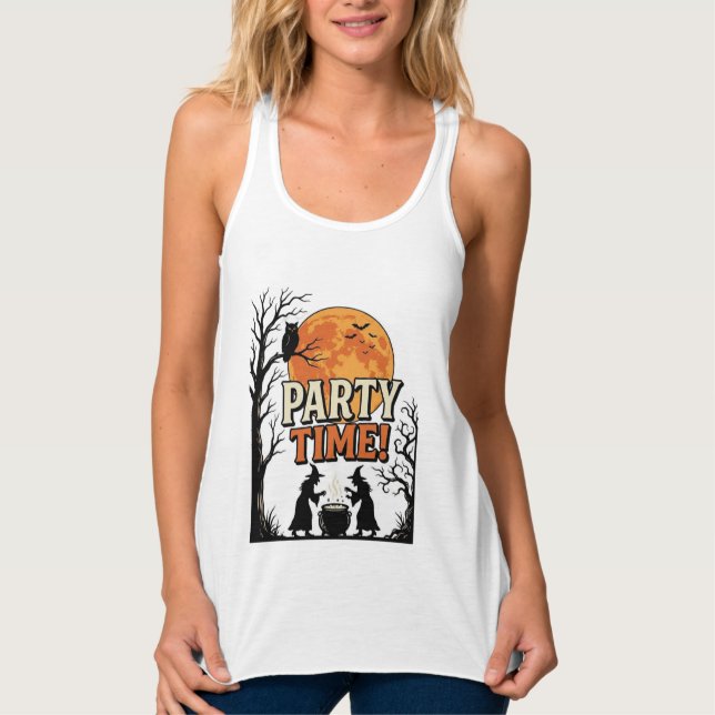 Camisa de Caldeirão de Bruxa da Festa de Halloween (Frente)