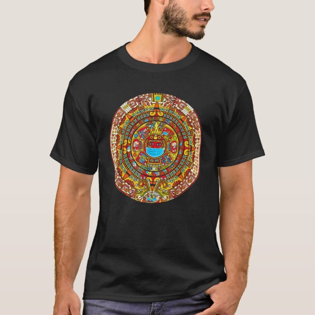 Camisa de Calendário Mayan Aztec 2020 Antiga Nati (Frente)