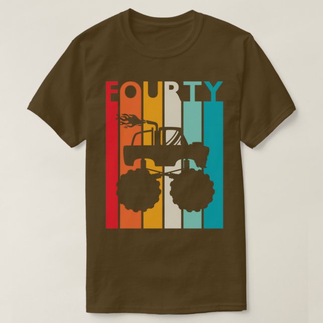 Camisa De Caminhão Monstro Do aniversário de 40 an (Frente do Design)