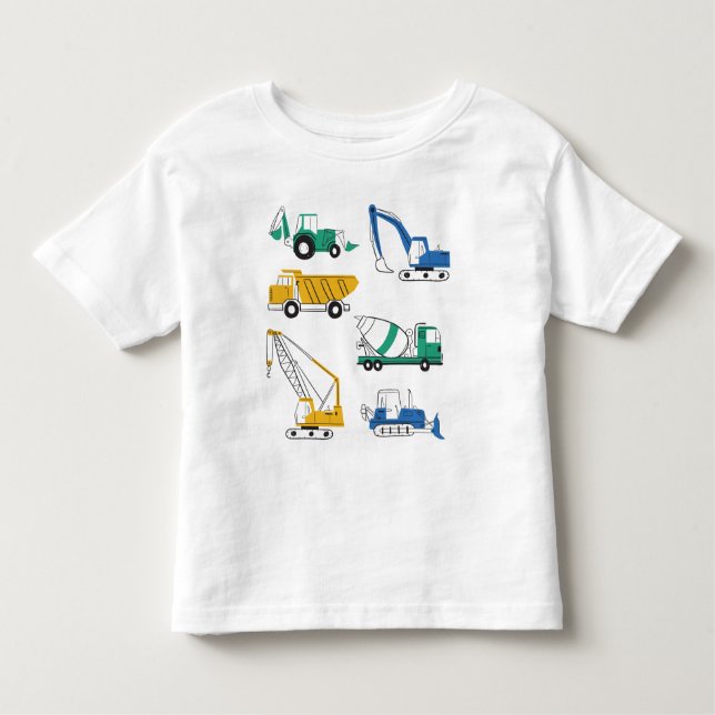 Camisa De Caminhões De Construção De Cuta (Frente)