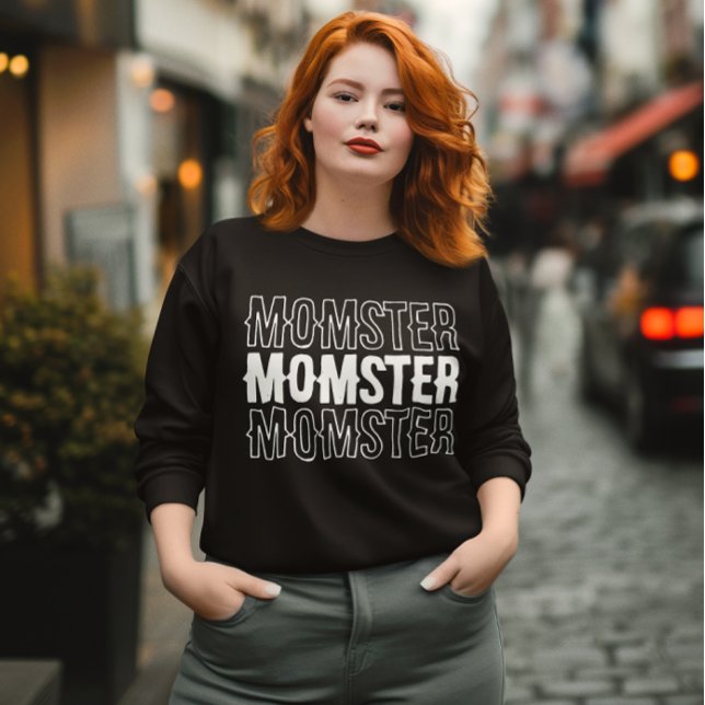 Camisa de camisola, camisa de Halloween, temporada (Momster sweatshirt, Halloween shirt, Autumn vibes, Fall vibes, Ghost mom shirt, Halloween mom gift)