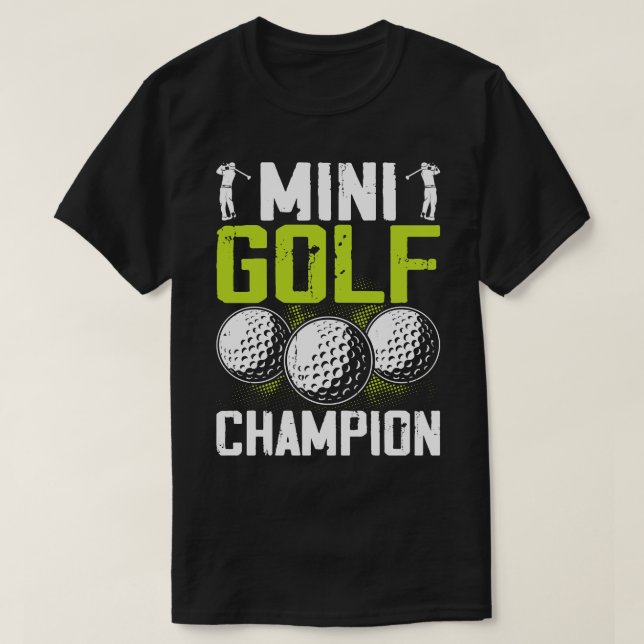 Camisa De Campeão De Mini Golfe Para Homens (Frente do Design)