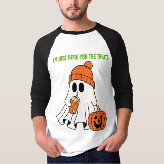 Camisa de Capa 3/4 do Halloween Ghost