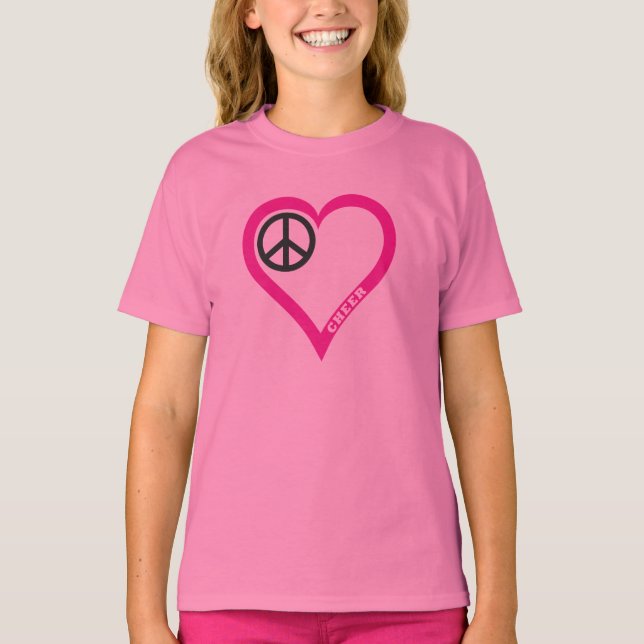 Camisa de Capa Lavander da Garota da Paz (Frente)