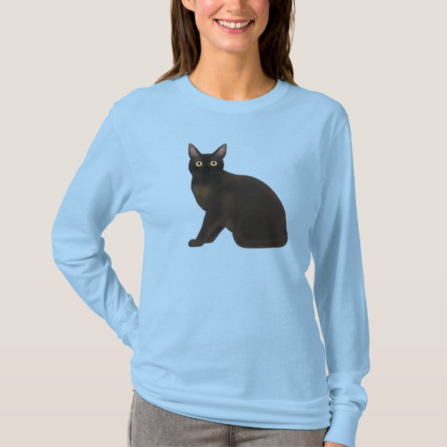 Camisa de Capa Longa de Gato Burmanês (Frente)