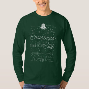 Camisa de Capa longa de Natal de prata masculina