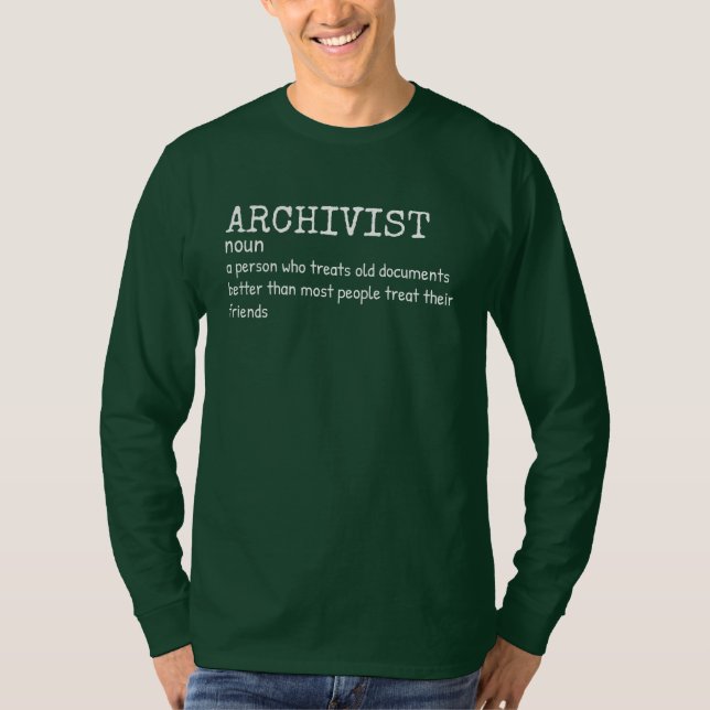 Camisa De Capas Longas Com Definição De Arquivista (Frente)