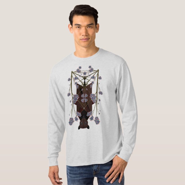 Camisa De Capas Longas E Unisex De Raposa Voadora (Frente Completa)