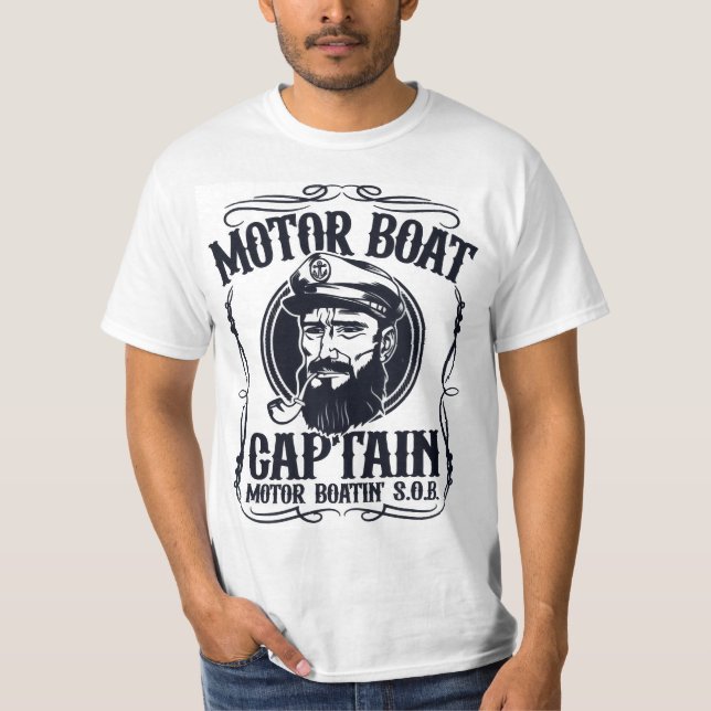 Camisa de Capitão de Lancha Masculina (Frente)