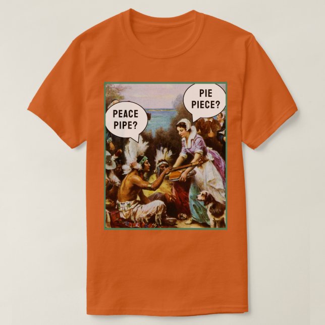 Camisa de Cartoon de Ação de Graças (Frente do Design)