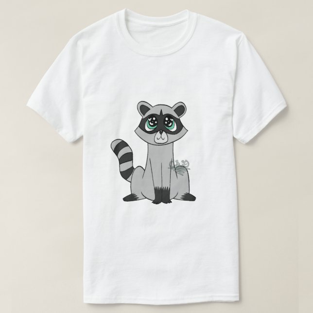 Camisa de Cartoon Raccoon (Frente do Design)