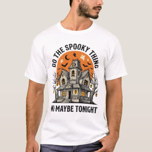 Camisa de Casa Assombrada Design de Halloween Vint