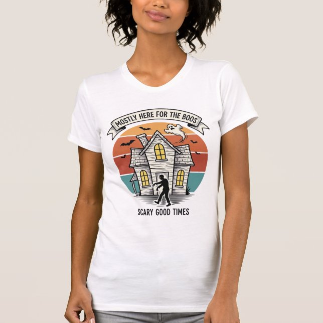 Camisa de Casa Assombrada Engraçada Vintage Hallow (Frente)