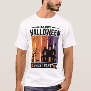 Camisa de Casa Assombrada Festa de Fantasmas Feliz