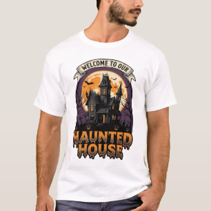 Camisa de Casa Assombrada Vintage Halloween Bem-vi