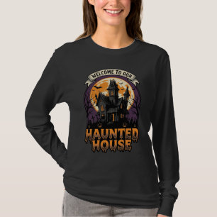 Camisa de Casa Assombrada Vintage Halloween Bem-vi