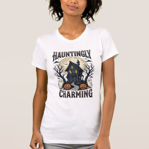 Camisa de Casa Assombrada Vintage Halloween Cottag