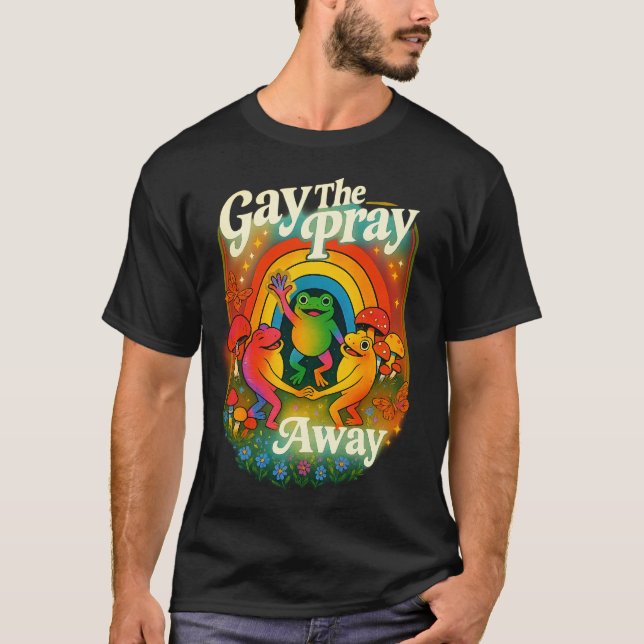 Camisa de Casa "Gay The Pray Away" | Orgulho Retro (Frente)