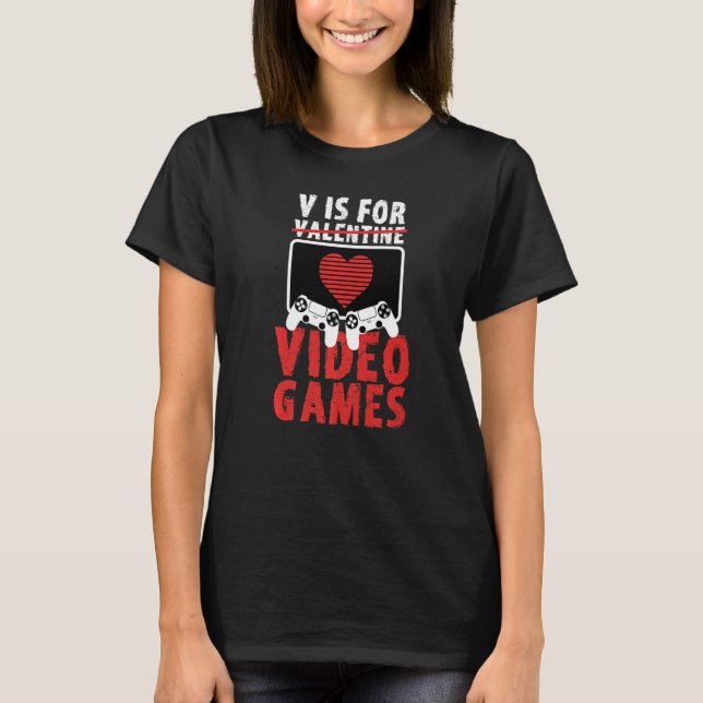 Camisa De casal V É Para Videos games Novidade Hom (Frente)
