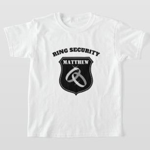 Camisa de casamento do Ring Security para crianças