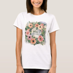 Camisa de Casamento Rosa Dália Aquarela Sr. + Sra.