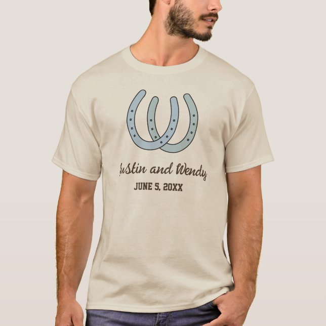 Camisa de Casamento Western para Noiva e Noivo (Frente)