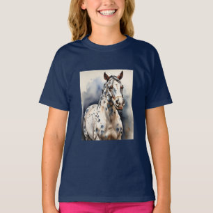 Camisa de Cavalos Appaloosa em Aquarela Leopardo M