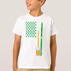 Camisa de Cerveja da Bandeira Irlandesa Americana