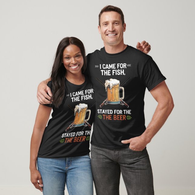 Camisa de Cerveja e Pesca - Retorno personalizável (Unissex)