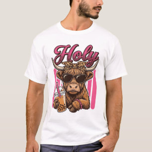 Camisa de Chá Boba Vintage Vaca das Terras Altas S