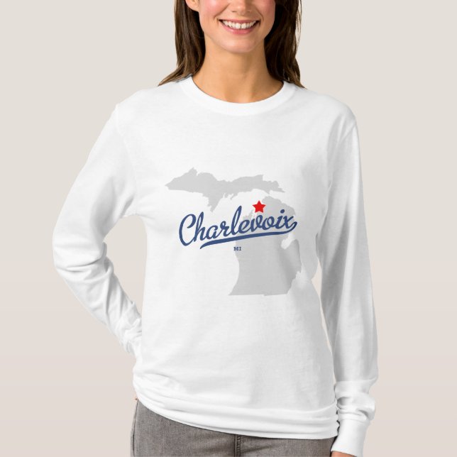 Camisa de Charlevoix Michigan MI (Frente)